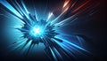 Blue and Cyan Colors of Ã¢â¬â¹Ã¢â¬â¹Energy Beams Futuristic Tech Background AI Generative